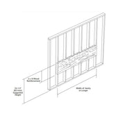 City Vanity - Wall Mount - 72" Solid Surface/Matt White