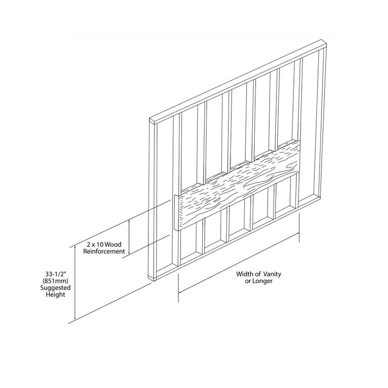 City Vanity - Wall Mount - 72" Solid Surface/Matt White