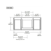 Shaker Vanity - Floor Mount - 60" Quartz/Brandy
