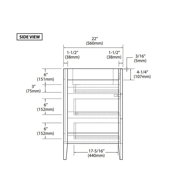 Shaker Vanity - Floor Mount - 60" Quartz/Brandy