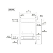 Shaker Vanity - Floor Mount - 60" Quartz/Brandy