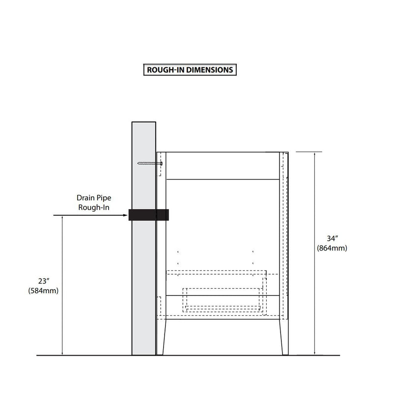 Shaker Vanity - Floor Mount - 60" Quartz/Brandy