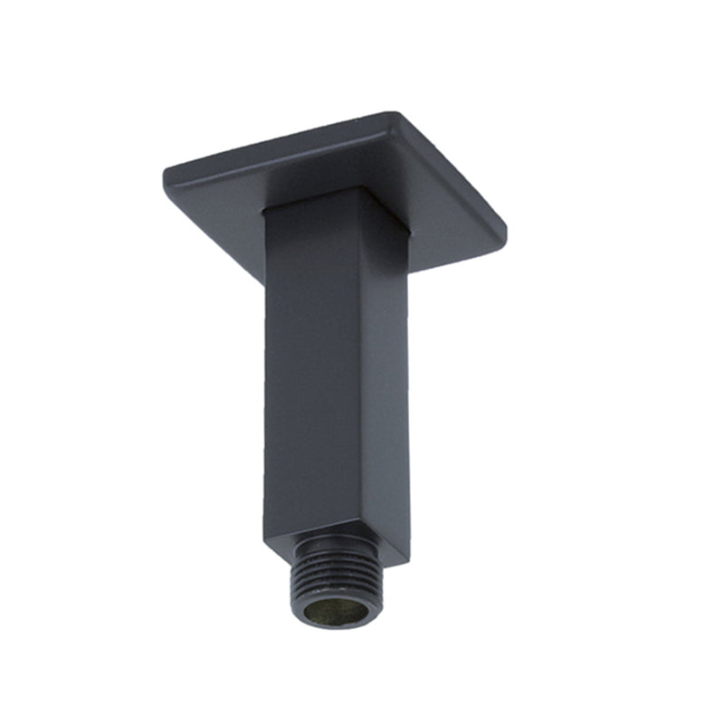 Cubic Shower Arm - Ceiling Mount - 4" Brass/Matt Black