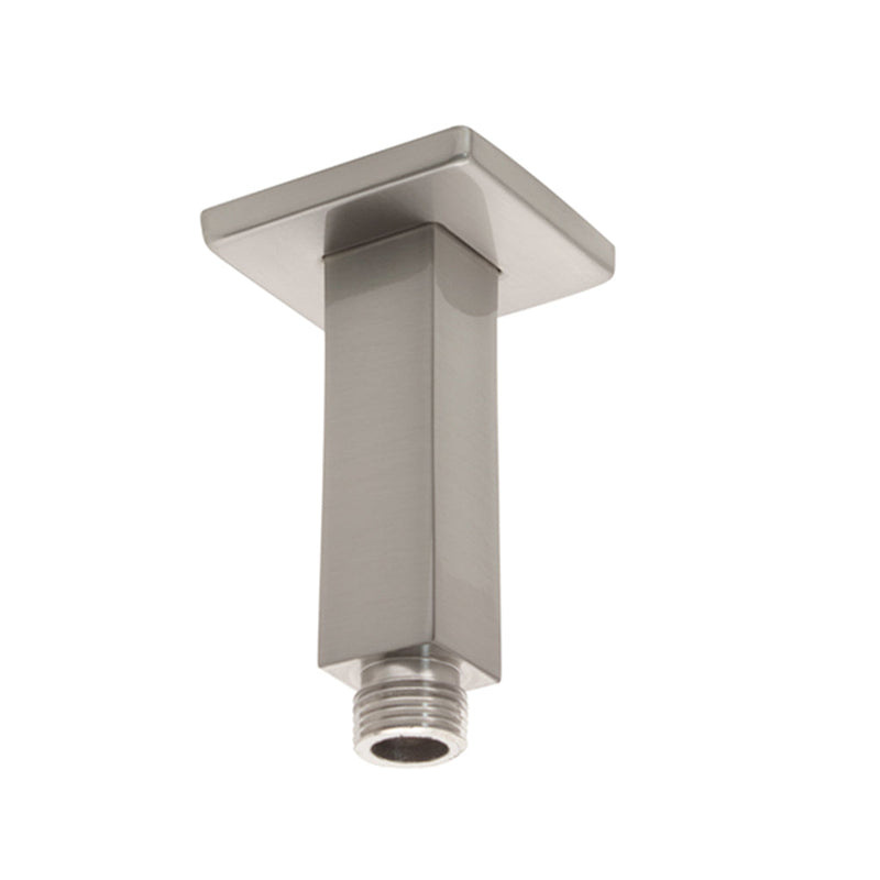 Cubic Shower Arm - Ceiling Mount - 4" Brass/Satin Nickel