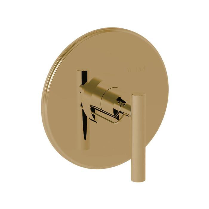 East Linear 1 Way Pressure Balance Shower Mixer - Wall Mount - 7" Brass/Polished Gold