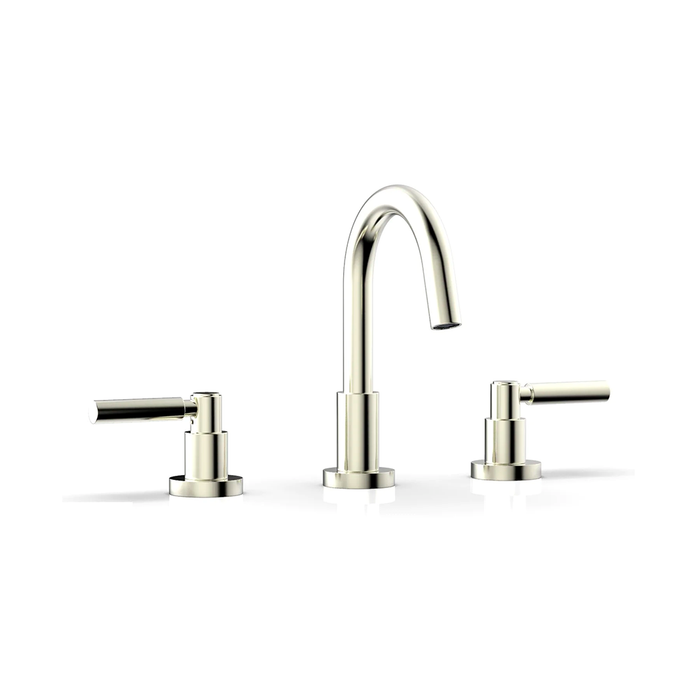 Basic Bathroom Faucet - Widespread - 8" Brass/Satin Nickel