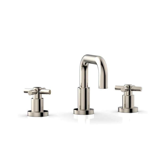 Basic Bathroom Faucet - Widespread - 8" Brass/Polished Nickel