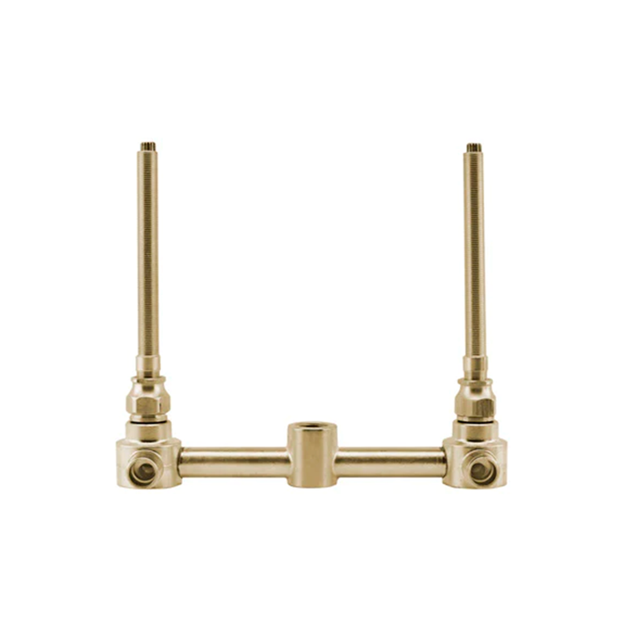 Transition Complete Tub Faucet - Widespread-Wall Mount - 8" Brass/Satin Brass