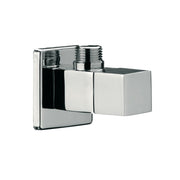 Cubic Angle Stop Valve - Wall Mount - 3" Brass/Polished Chrome