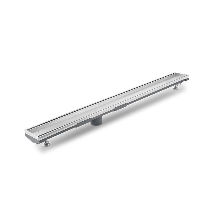 Mist (Tile-In) Adjustable Kit Lagos Linear Shower Drain (2" Outlet) - Floor Mount - 48" Stainless Steel/Satin