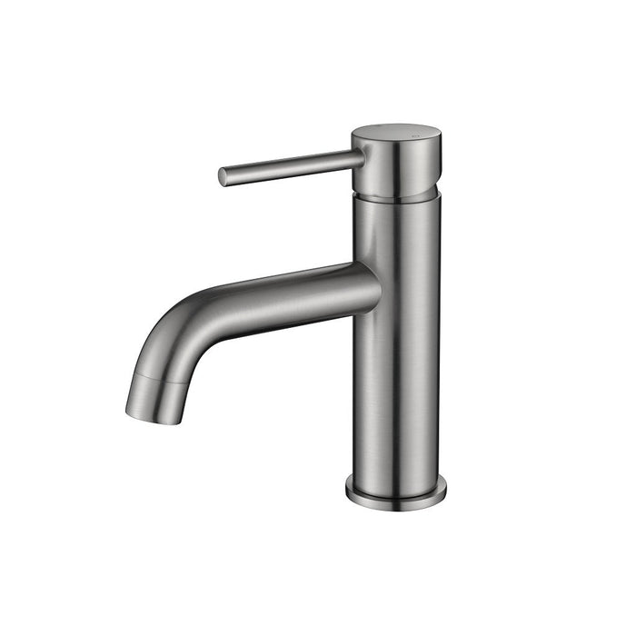 Metro Bathroom Faucet - Single Hole - 7" Brass/Brushed Nickel