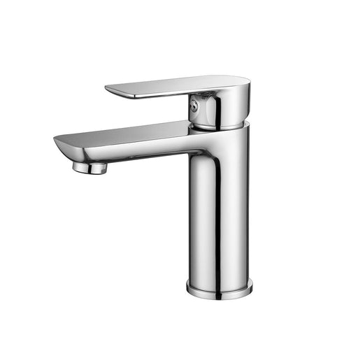 Munich Bathroom Faucet - Single Hole - 6" Brass/Polished Chrome
