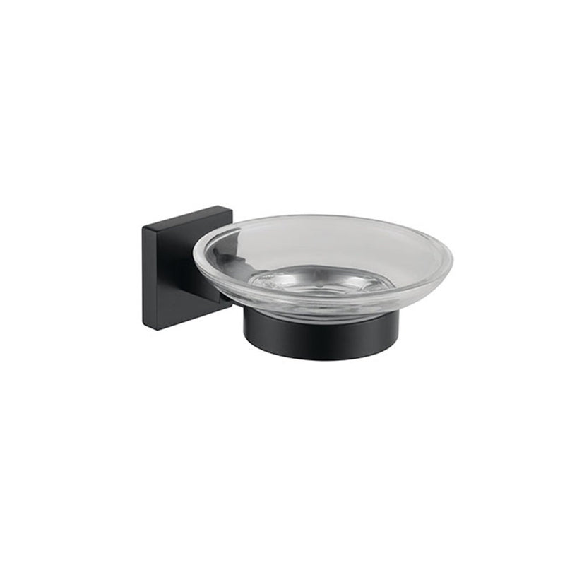 Line Soap Dish - Wall Mount - 4" Brass/Glass/Matt Black