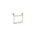 Classic Double Shower Shelf - Wall Mount - 16" Brass/Glass/Gold