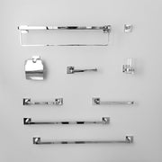 Line Single Towel Bar - Wall Mount - 12" Brass/Polished Chrome