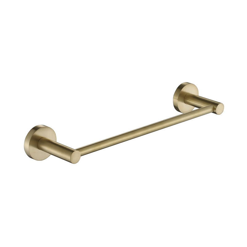 Metro Single Towel Bar - Wall Mount - 12" Brass/Satin Brass