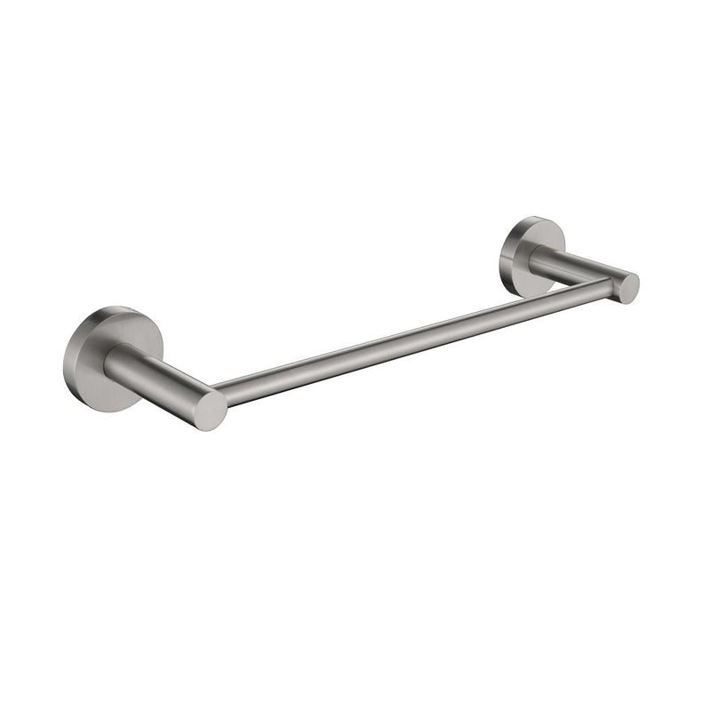 Metro Single Towel Bar - Wall Mount - 12" Brass/Brushed Nickel
