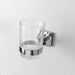 Line Toothbrush Holder - Wall Mount - 4" Brass/Glass/Polished Chrome