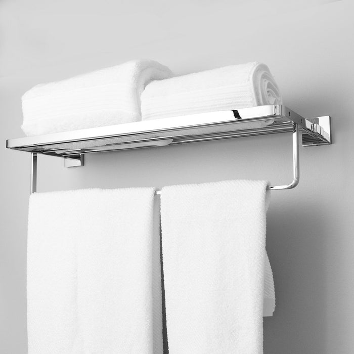 Line Towel Shelf - Wall Mount - 24" Brass/Polished Chrome