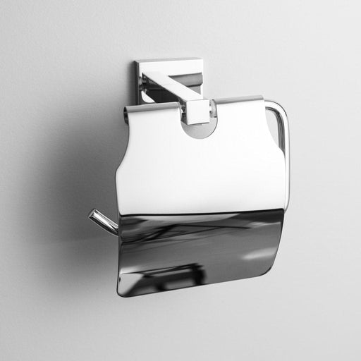 Line Lid Toilet Paper Holder - Wall Mount - 5" Brass/Polished Chrome