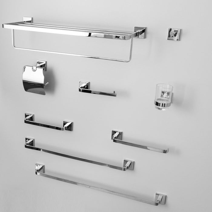 Line Lid Toilet Paper Holder - Wall Mount - 5" Brass/Polished Chrome