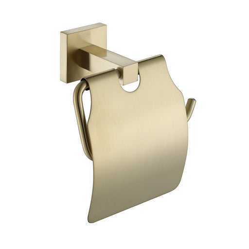 Line Lid Toilet Paper Holder - Wall Mount - 5" Brass/Satin Brass