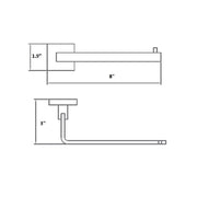 Line Toilet Paper Holder - Wall Mount - 6" Brass/Brushed Nickel