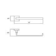 Line Towel Ring - Wall Mount - 9" Brass/Matt Black