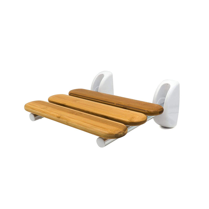 Pro Folding Shower Seat - Wall Mount - 15" Aluminum/Brown