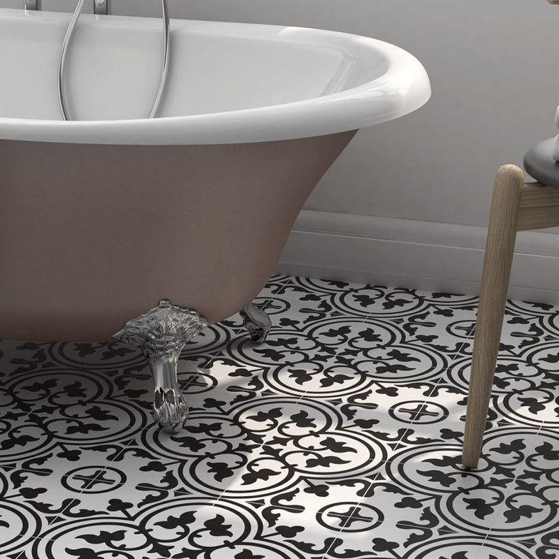 Casablanca Heritage Floor Tile - Floor Mount - 8 x 8" Stoneware/Glazed Polished