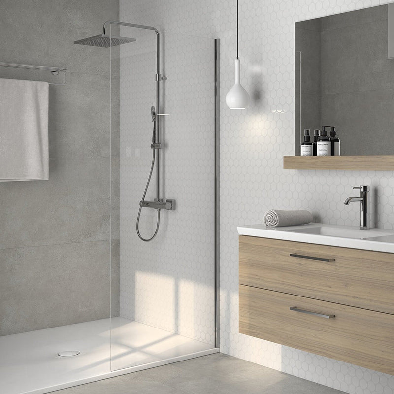 Seattle Cinza PO Floor Tile - Wall Or Floor Mount - 24 x 48" Porcelain/Polished