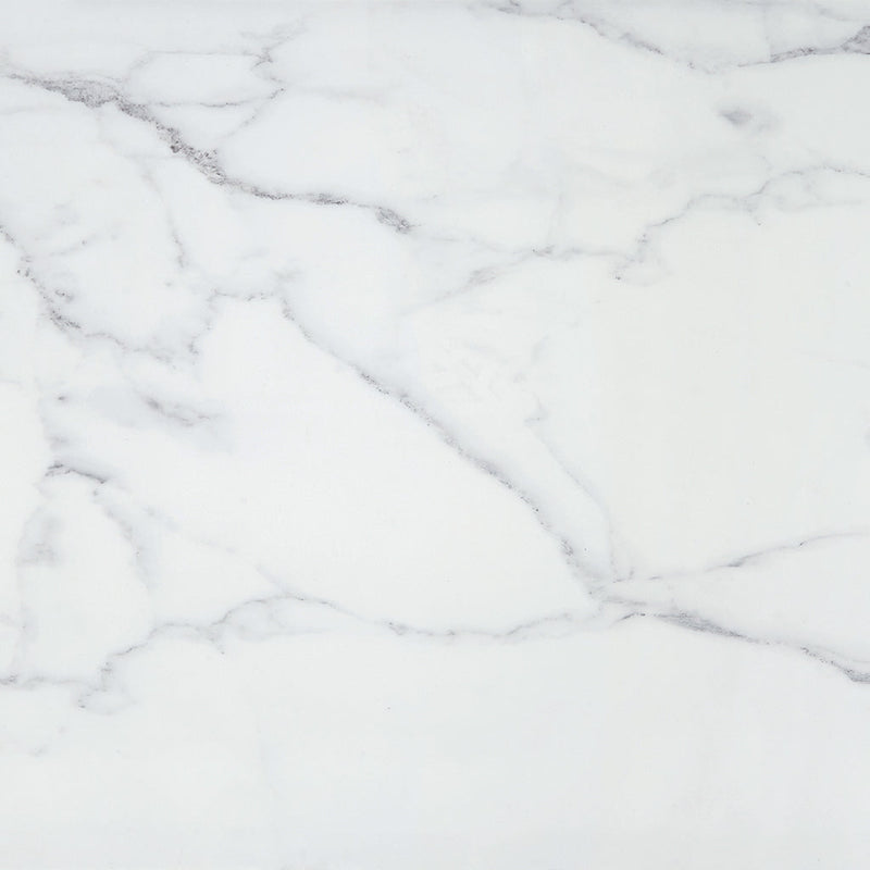 Slabs Carrara White PO Floor Tile - Wall Or Floor Mount - 48 x 48" Porcelain/Polished