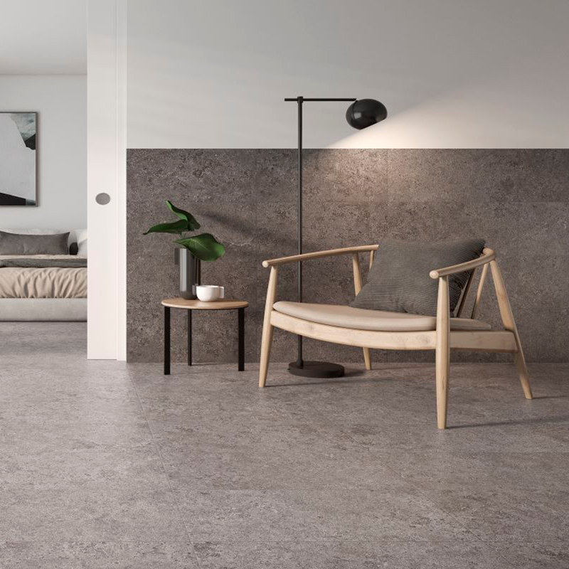 Lithology Basalt Graphite Wall Tile - Wall Or Floor Mount - 12 x 24" Porcelain/Graphite