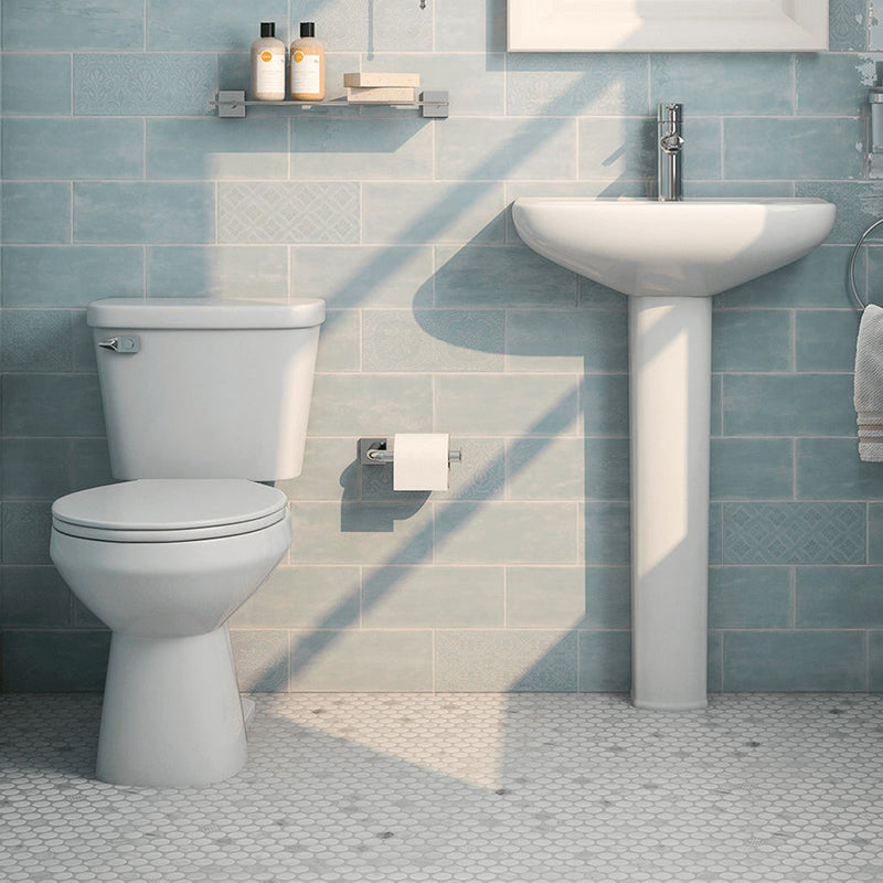 Rockart Carrara Penny Round Mosaic Wall Tile - Wall Or Floor Mount - 12 x 12" Carrara Marble/Polished Steel/ $ 19.00 Price Per Piece