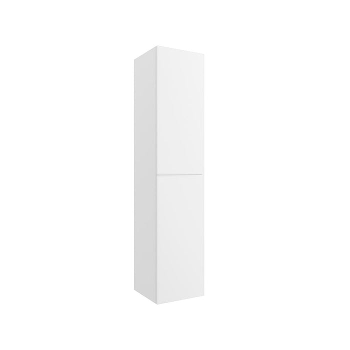 Flash 2 Doors Column Auxiliary Vanity - Wall Mount - 16" Wood/Gloss White