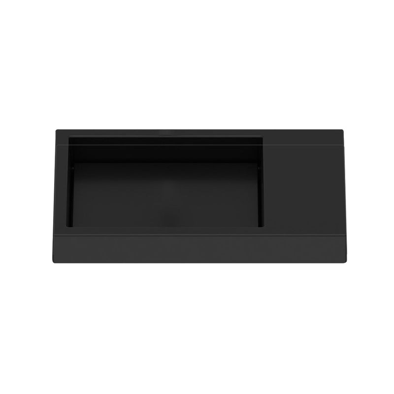 Horizon Skyline Left Bathroom Sink - Vessel - 24" Ceramic/Matt Black