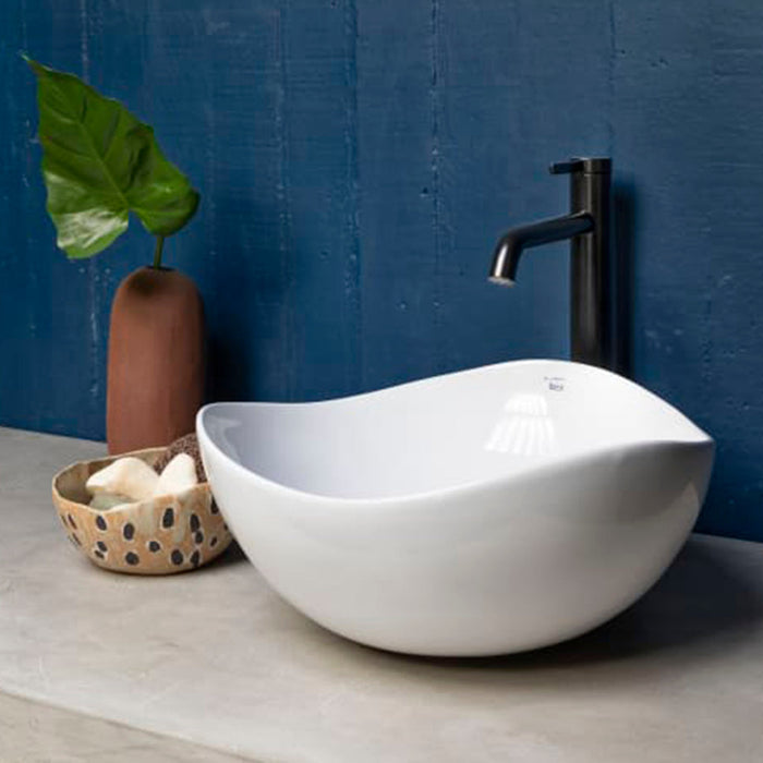 Ohtake Bathroom Sink - Vessel - 15" Ceramic/White