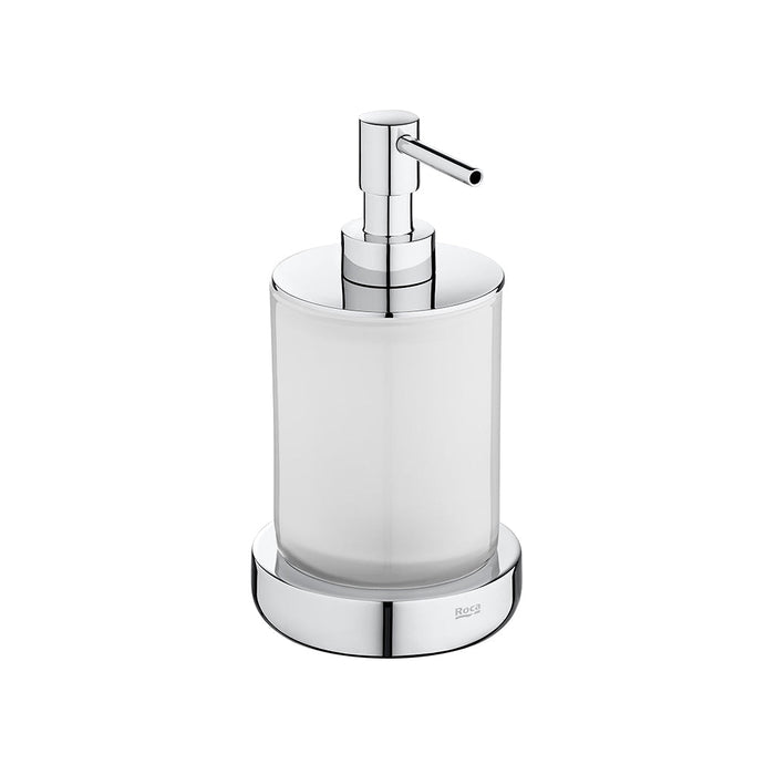Tempo Soap Dispenser - Over Mount - 7" Brass/Glass/Polished Chrome