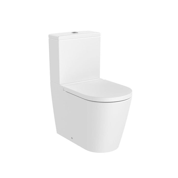Inspira Round Complete Dual Flush Two Piece Toilet - Floor Mount - 15" Porcelain/Matt White