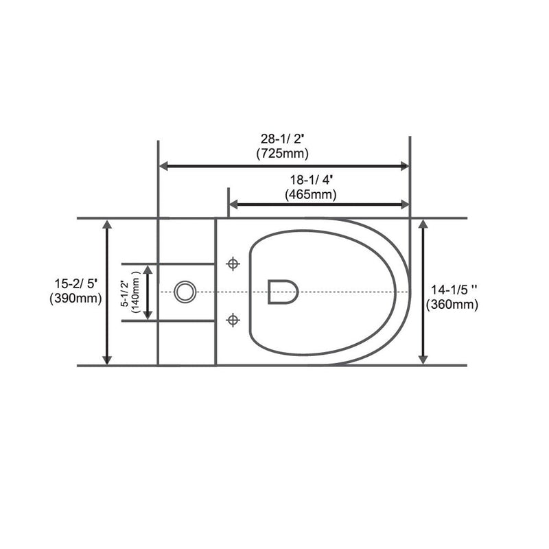 Miami Elongated Complete Dual Flush One Piece Toilet - Floor Mount - 15" Porcelain/Glossy White