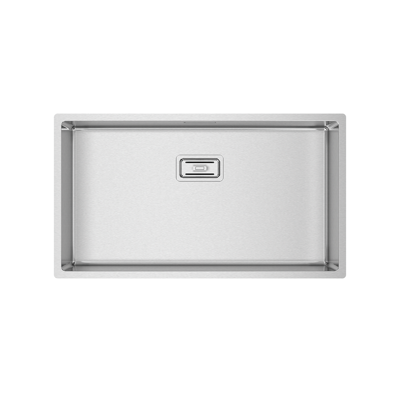Box Lux Single Bowl Kitchen Sink - Under Mount - 31" Stainless Steel/Brushed Steel
