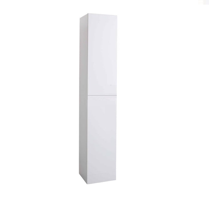 Zanza 2 Doors Column Auxiliary Vanity - Wall Mount - 12" Particle Board Laminated/Gloss White