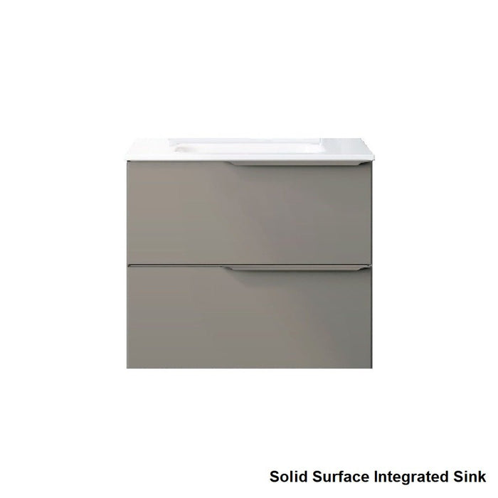 Mine 2 Dr. Solid Surface Vanity - Wall Mount - 24" Solid Surface/Sand