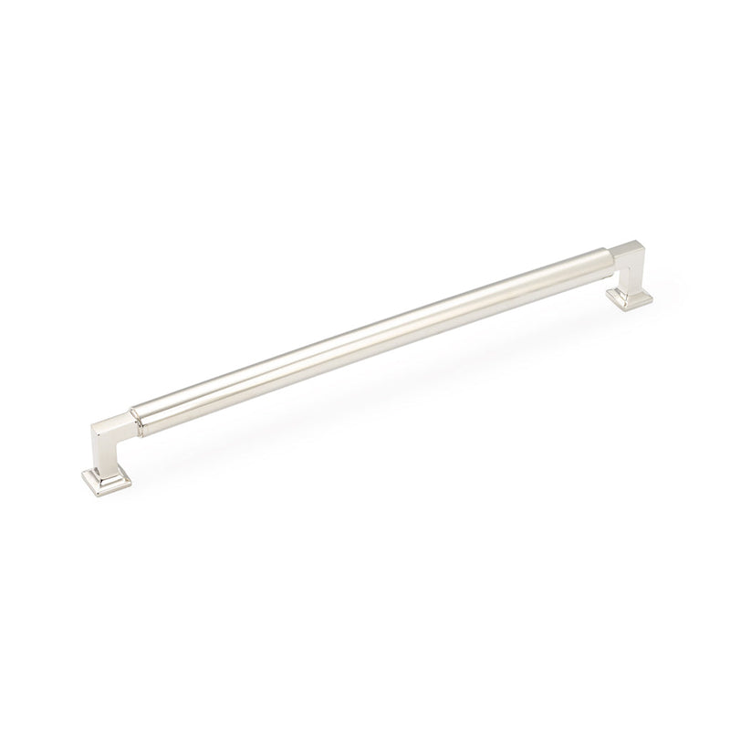 Haniburton Appliance Pull Handle - Appliance Mount - 15" Brass/Polished Nickel