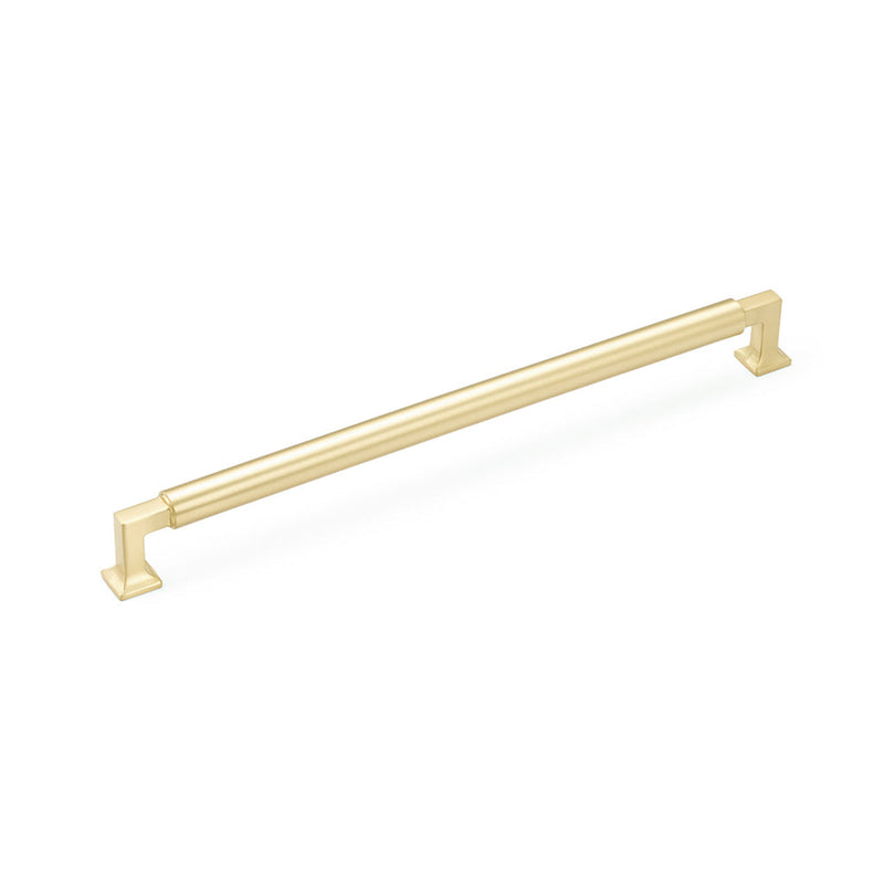 Haniburton Appliance Pull Handle - Appliance Mount - 15" Brass/Satin Brass