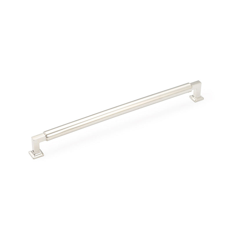 Haniburton Appliance Pull Handle - Appliance Mount - 12" Brass/Polished Nickel
