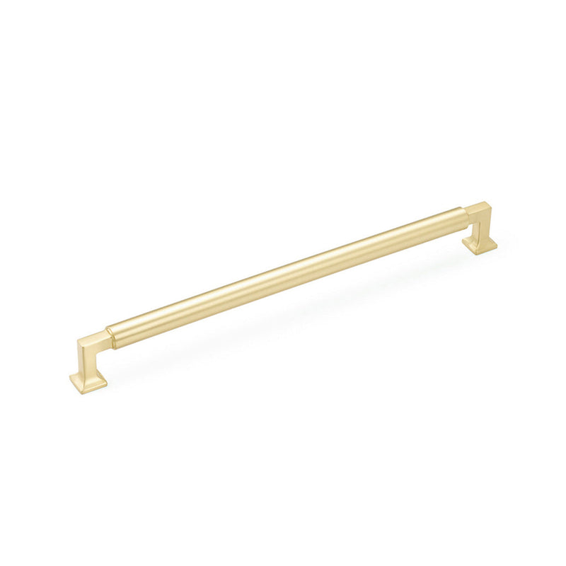 Haniburton Appliance Pull Handle - Appliance Mount - 12" Brass/Satin Brass