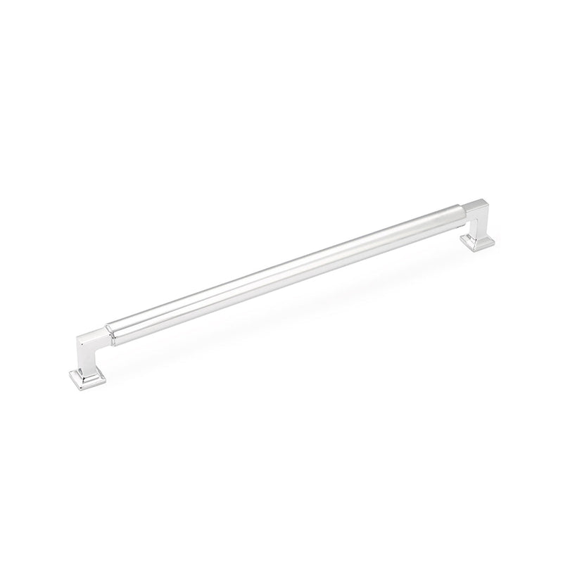 Haniburton Appliance Pull Handle - Appliance Mount - 18" Brass/Polished Chrome