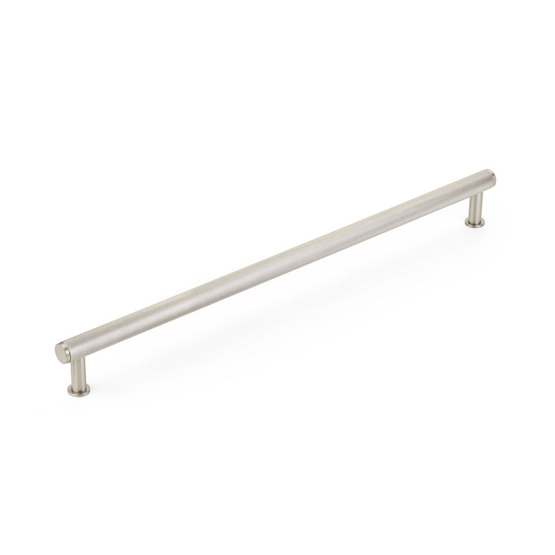 Pub House Knurled Appliance Pull Handle - Appliance Mount - 18" Brass/Brushed Nickel