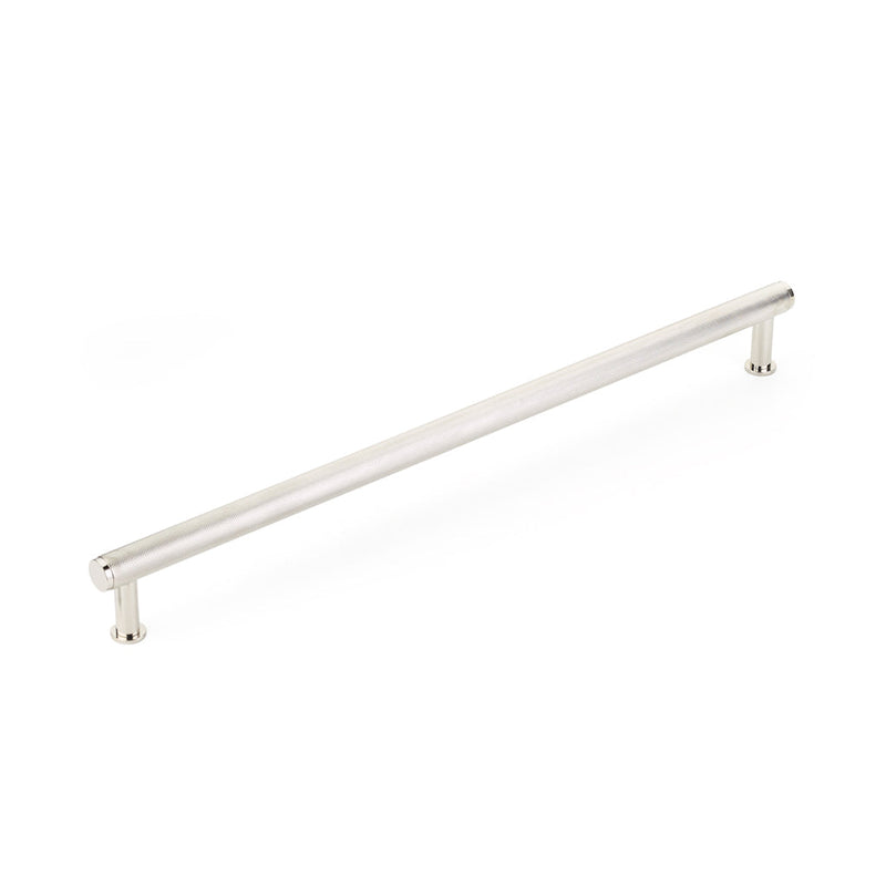 Pub House Knurled Appliance Pull Handle - Appliance Mount - 18" Brass/Polished Nickel